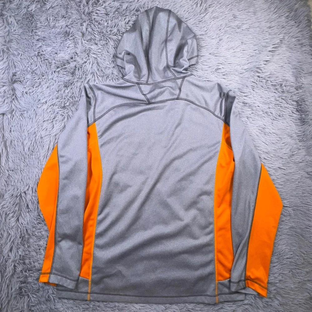 The North Face Men's XL Canyonlands Zip Up Hooded Jacket Gray Orange Tech Fleece